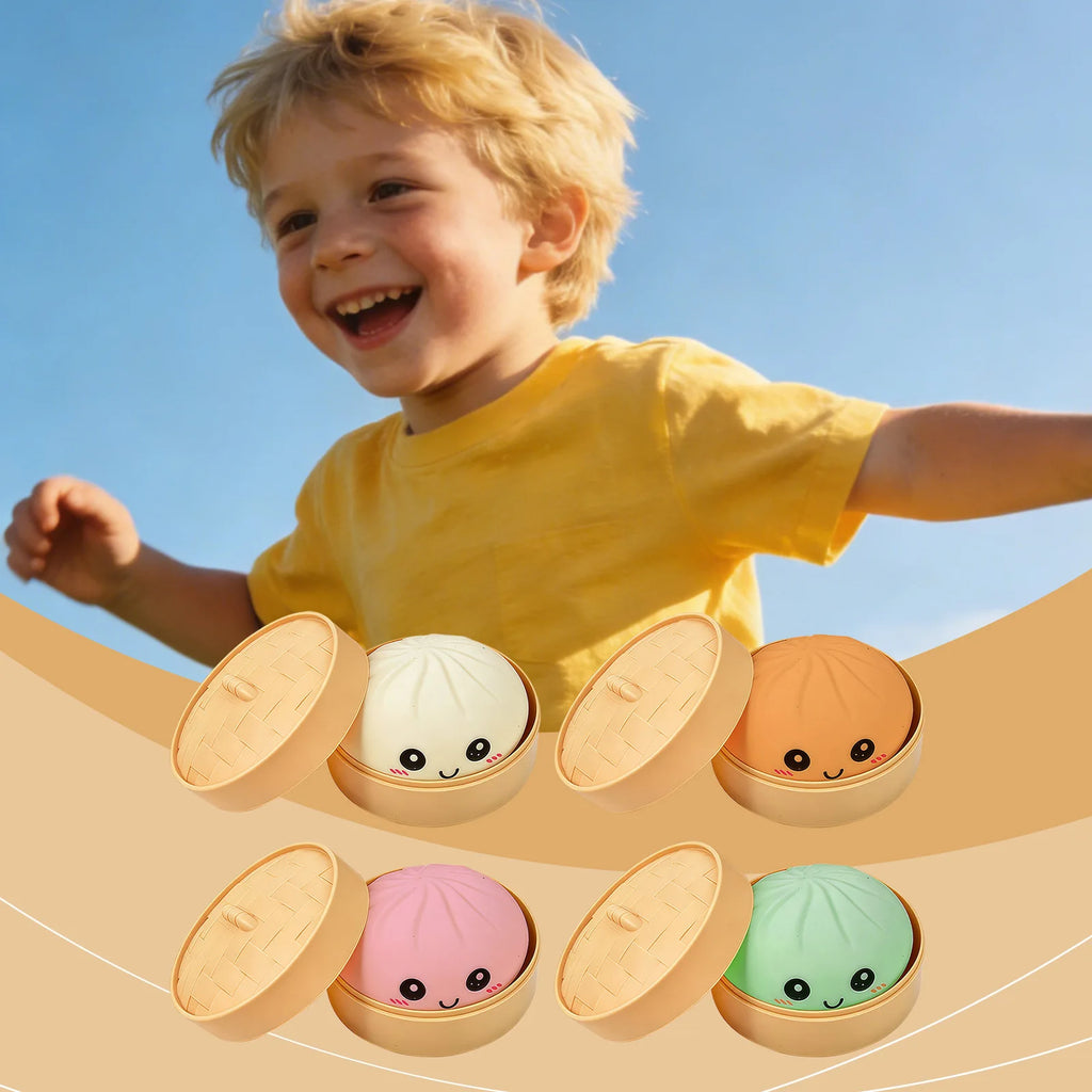 Hand Care Steamed Stuff Bun Anti-Stress Ball Fidgets Dumpling Squishies Soft Slowing Rebound Foam Toy Ultra-Soft Decompression