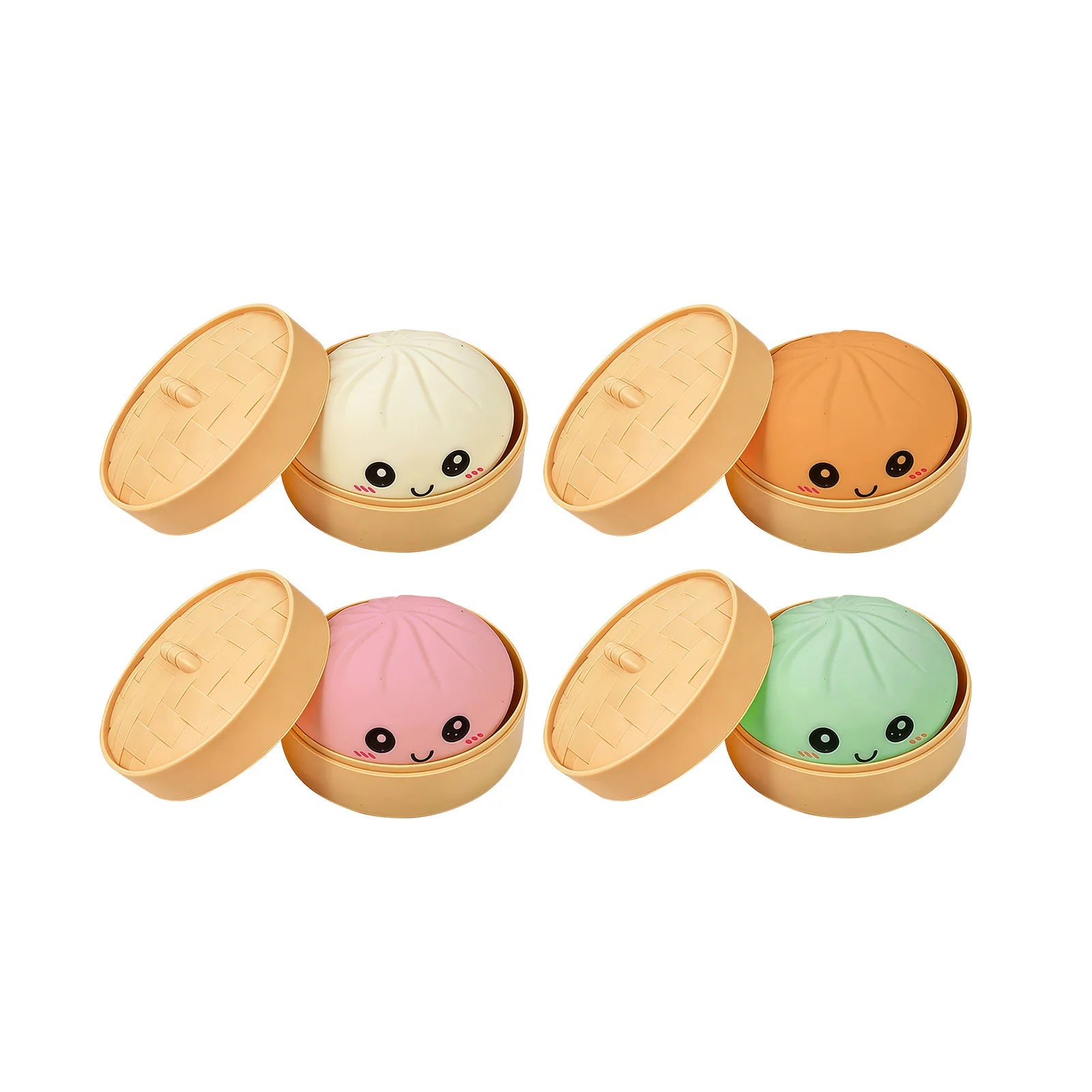 Steamed Stuff Bun Anti-Stress Ball Fidgets Toy Dumpling Squishies Soft Slowing Rebound Foam Toy Ultra-Soft Decompression