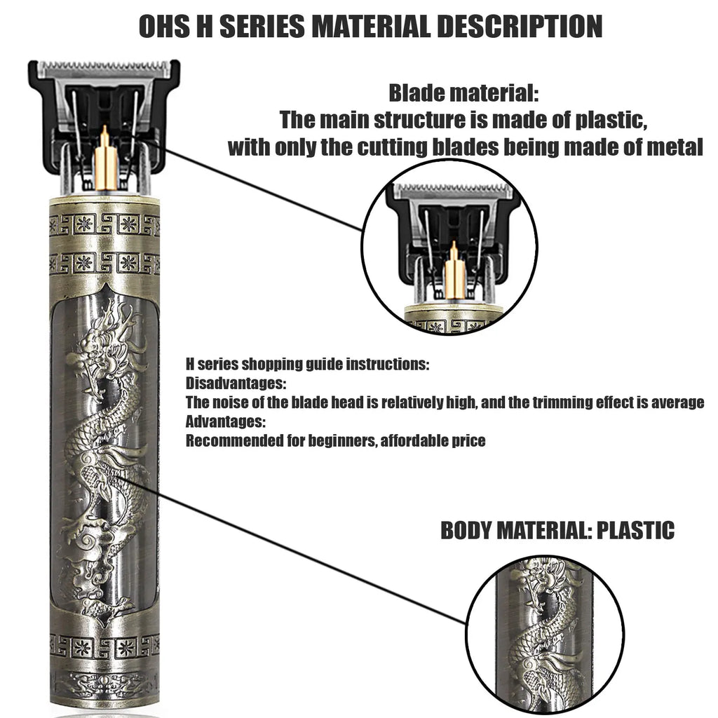 Vintage T9 Hair Clipper Beard Shaving Body Hair Trimmer Clippers Electric Men Haircut Machine 0mm Barber Shaver