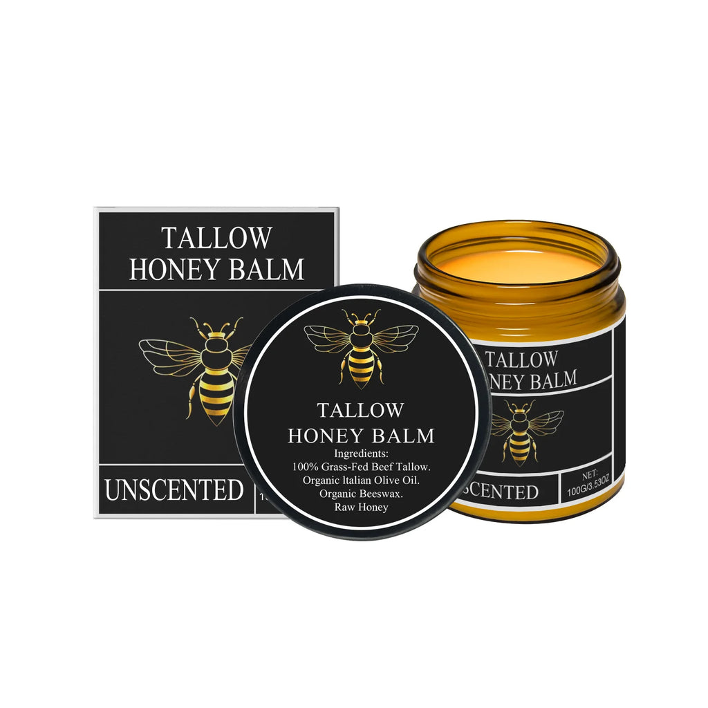 Honey Tallow Moisturizing Cream Face & Body Cream Deep Hydration Dry Skin Care Glycerin Non Greasy Fast Absorption Moisturizer
