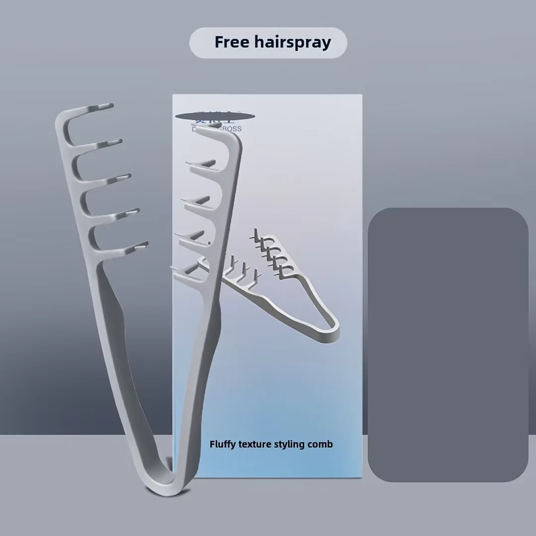 Volumizing Wide-Tooth Hair Styling Comb for Men, ABS Plastic with Textured Grip, Ideal for All Hair Types, Perfect for Home Use